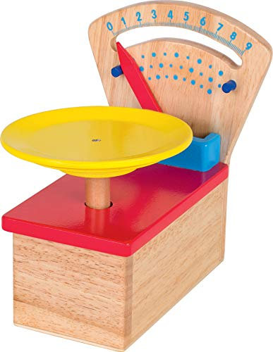Kaufmannsladen Marktstand Waage goki aus Holz Kinderküche kreatives Spielzeug mit Palandi® Sticker