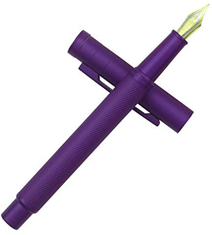 Hongdian Violett Wald Füllfederhalter Feine Spitze Füller Klassisches Design mit Konverter und Metall Geschenkbox