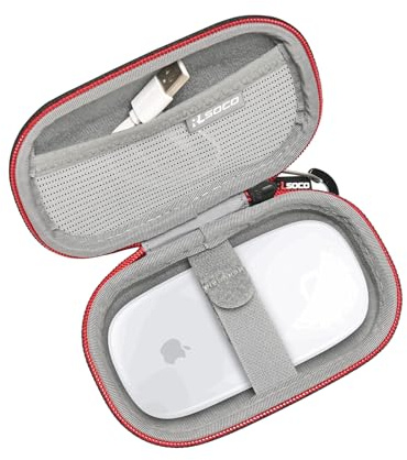 RLSOCO Case for Apple Magic Mouse 2 & for Microsoft Modern Mobile Mouse | Hard Travel Case for Magic Mouse 1 2 3, Anti‑Scratch Water‑Repellent Dust‑Proof Protective Bag with Carabiner（Case Only）