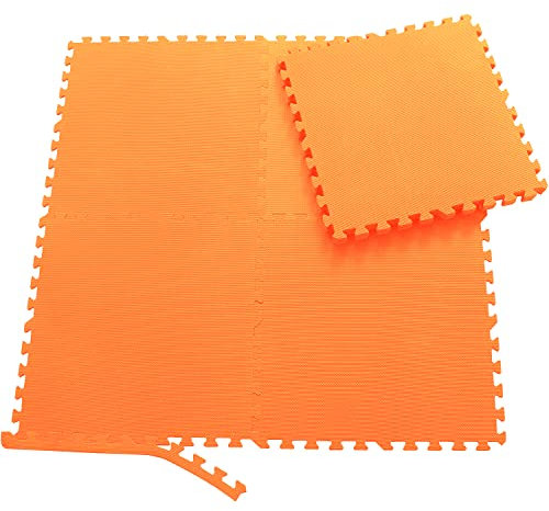 Sporttrend 24® 12 Schutzmatten + 24 Randstücke Set Farbwahl 60x60x1cm | 4,32qm | Bodenschutzmatte Sportmatte Gymnastikmatte Puzzlematte Fitnessmatte Unterlegmatte Bodenmatte Trainingsmatte Yogamatte