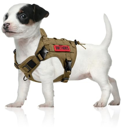 OneTigris Tactical Dog Harness with Handle No-Pull Adjustable for Small Dog