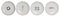 DKD Home Decor Plato Hondo de la Marca, Color Blanco, de gres (20 x 20 x 3 centímetros) (4 Unidades)