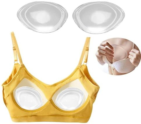 Wieysdoo BH Einlagen Silikon Pads Push Up BH Polster Einlagen Wasserdicht BH Push-Up Pads Booster Pads FüR Bikini-Badeanzug