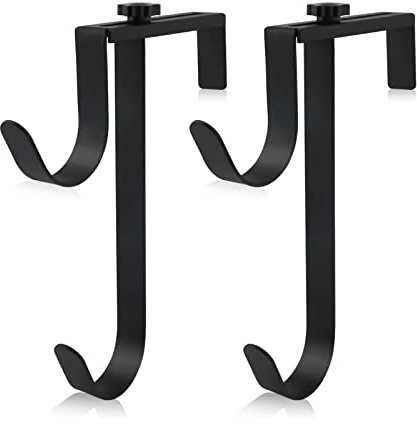 maxant Fence Hooks 2 Pcs, Over Door Hooks Plant Hange 8 inches Stainless Steel Hanging Basket Bracket for Hanging Plants, Planters, Bird Feeders, Lights, Pool Tools