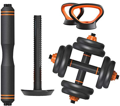 6 in 1 Hantelset Einstellbare Gewichte Hantelset Übung Hanteln Gewichte Sets mit Griff Kettlebell für Männer Frauen Ganzkörpertraining Gym