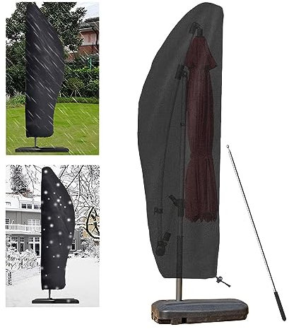 FERKAP Funda Parasol Exterior 235x40/70cm Funda Sombrilla Impermeable,Funda Protectora para Parasol Sombrilla Excéntrico Grande Impermeable, Antipolvo (Tamaño : 265x40/70/50cm)