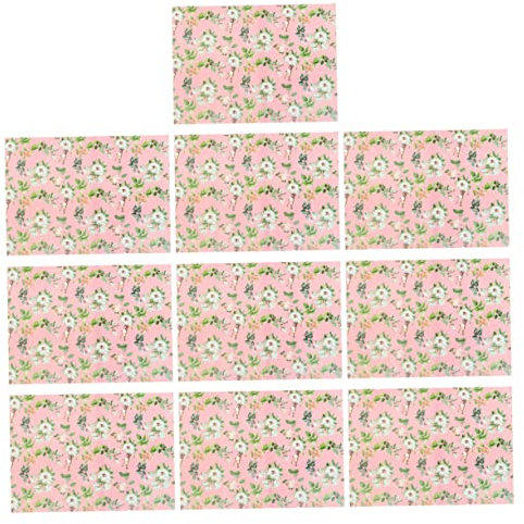 NIYANGLE 10 Pièces Du Japon Origami Washi Prédécoupé Papier Papier D'emballage Scrapbooking D'emballage Pour Bouquet De Fleurs Artisanat Peu Frais