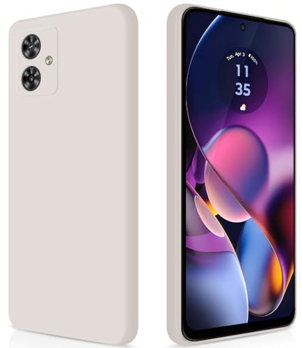 GiiYoon Funda para Motorola Moto G54 5G, Case de Silicona Suave de TPU Carcasa Protector de Goma Fexible Prueba Liviano y a Delgado de Golpes Antirrayas para Teléfono (Blanco)