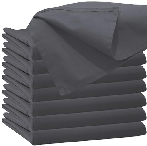 Glatte Bettlaken 180x200 cm ohne Gummizug Anthrazit Baumwolle | Einfache Klassische Hotel Betttuch ohne Spanngummi - Hotel Laken Haushaltstuch Baumwollstoff Waschbar