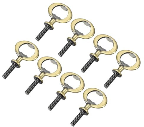 QUARKZMAN Apribottiglie, 8pz 80mm - Apribottiglie, a Vite in Lega di Zinco Kit di Inserti Piatto Filettato per Matrimonio Feste del Vino Fai Da Te Artigianato (Bronzo)
