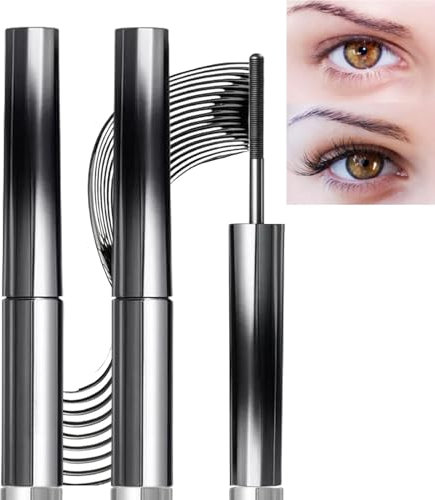 Judy Black Iron Mascara - Waterproof 3D Curling Formula with Metal Bristleless Brush - Long-Lasting, Smudge-Proof and Washable