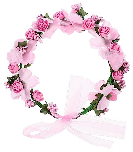 HAPINARY Hochzeit Haar Zubehör Blumengirlande Girlande Stirnband Künstliche Blumenkronen Für Frauen Hochzeitsdekoration