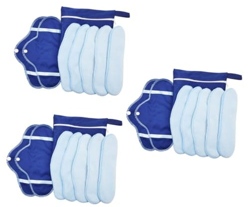 Beaupretty 3er-set Wiederverwendbare Menstruationsbinden Mama-binden Weiche Atmungsaktive Tücher Waschbare Stoff-menstruationsbinden Für Unterwegs Oder Den Täglichen Gebrauch 8 Stück X 3