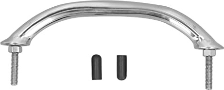 Cerlingwee Mango de Agarre para Barcos, Pasamanos de Acero Inoxidable Pulido, Tubo Redondo, Manijas para Barcos Marinos, Mango de Agarre Ergonómico, Barra de Agarre (8 Pulgadas)