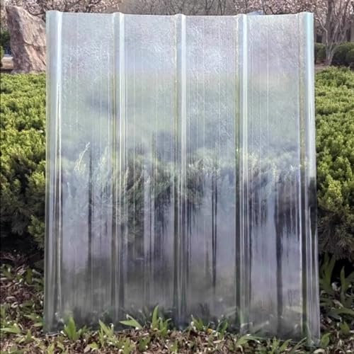 Bitumenwellplatten,Klares Dachplatten,Wandblech Dachbleche Trapezblech,1.5mm Dicke FRP-Tageslichtplatten,Ersatz Schuppendachplatte,Gewächshausplatte,Zuschneidbar (0.9x1.6m/35x63in,11 Pcs)