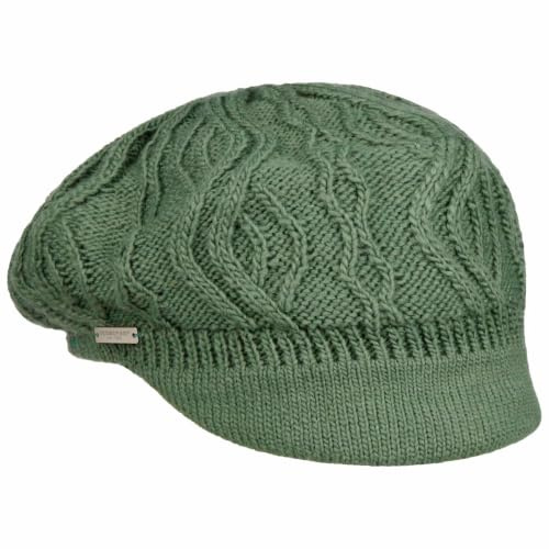 Seeberger Annelie Strick-Ballonmütze Damenmütze Ballonmütze Schirmmütze Schildmütze Damen - mit Schirm, Futter Winter Herbst-Winter - One Size grün
