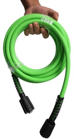 1/4 Hochdruckreiniger-Schlauch, 7,6 m, 3100 PSI, knickfest, super flexibler Hochdruckreiniger-Schlauch für Hochdruckreiniger, Universal-Verlängerungsschläuche, Ersatz für Gas und Elektro, kompatibel