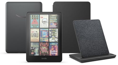 Kindle Colorsoft Signature Edition (32 GB) ohne Werbung, ein Amazon Plant Based Cover und eine Made for Amazon Wireless Charging Dock