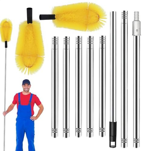 Gutter Cleaning Hose, Gutter Cleaning Brush | Gutter Cleaner with Brush for Efficient Cleaning | Safe and Durable Gutter Cleaning Tool for L