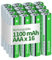 Granicell AAA Rechargeable Batteries, 1100 mAh High Capacity AAA Battery, 1.2V NiMH Low Self-Discharge Triple A Batteries, 16 Pack