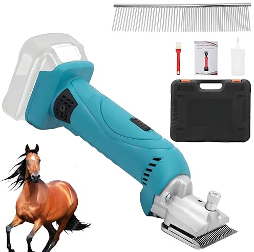 Electric Horse Clipper for Makita 18V Battery, Cordless Quiet Horse Shaver