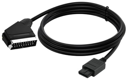 Wegiwuca NTSC Câble péritel RGBS 180 cm Construction en PVC flexible Transmission de signaux optimisés pour câble Péritel RGBS N64 NTSC