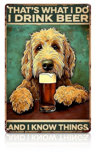 That's What I Do - Drink Beer & Know Things Metal Tin Sign, Funny Bar Sign, Vintage Metal Bar Sign for Man Cave, Home Pub, Outdoor Garden, 8x12 Inch