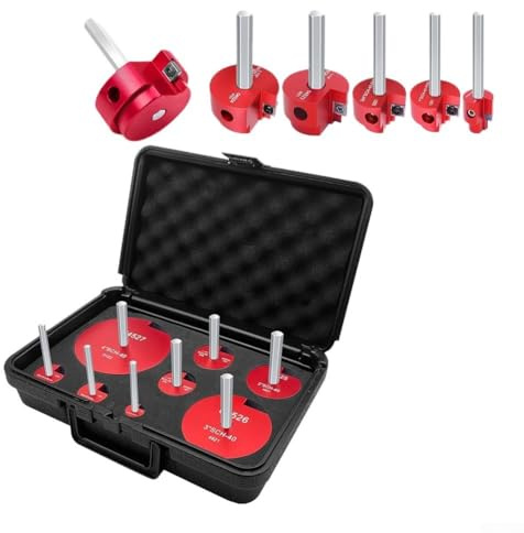 CashMuch Ppr - Alesatore per tubi in PVC e ABS, set di 8 utensili per alesatura con albero esagonale da 3/8 per trapano da 1/2 pollici, dimensioni 1,3-10 cm, struttura in lega dura