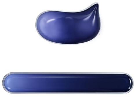 EooCoo Gel Tapis de Souris Ergonomique et Repose Poignet Clavier | Mouse Pad, Repose Poignet Souris pour PC, Ordinateur, Travail, Gamer, Accessoire Bureau, Antidérapant, Imperméable