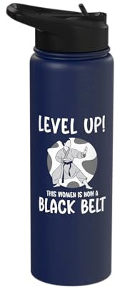 This women is now a black belt Stainless Steel Insulated Water Bottle