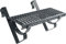 Parotec Dachtritt 80 cm für Schornsteinfeger Komplett Steigtritt für Dachziegel und Dachpfanne zum Einhängen Laufrost inkl. Montagematerial, 10 Farben (RAL 7016 - Anthrazit)