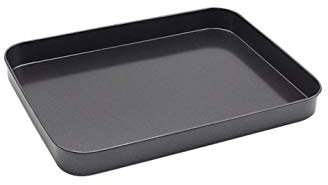 anaan Mimas Bandeja de Servicio decorative Metal Acero Inoxidable Organizador Joyas Bandejas para Servir Desayuno Rectangular moderno 25x19x2.5 cm (negro)