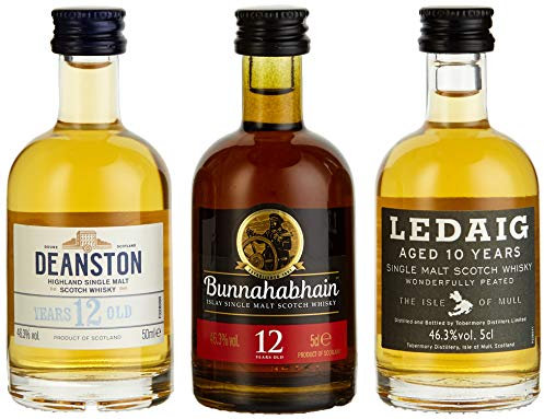 Ledaig Single Malt Miniaturenset - Eine schottische Whiskyreise - Bunnahabhain, Deanston und Ledaig (3 x 0.05 l)