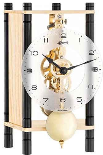 Hermle Moderne Tischuhr mit mechanischem Uhrwerk - Modern Style Natur 20cm- 23036-X40721