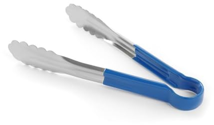 HENDI Serveringstång Haccp, Handtag Pvc Belagt I Haccp Färger, Kökstång, Matstång, Grilltäng, 300 Mm, Rostfritt Stål, Blå