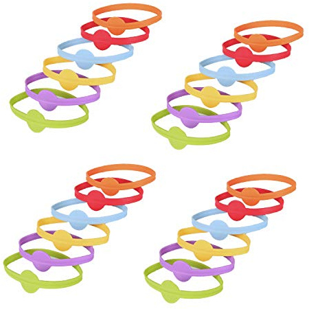 JinYu 24 Pieces Drink Markers, Glass Cup Wine Glass Bottle Strip Tag Marker, Cocktail Glass Party Solution for Guests (Blue, Red, Green, Orange, Yellow, Purple)