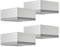 SOTECH Set da 4 Piedini per Mobili MOTEL 65 x 65 mm Altezza 25 mm Argento Ottico Anodizzato Piedini Protettivi in Alluminio