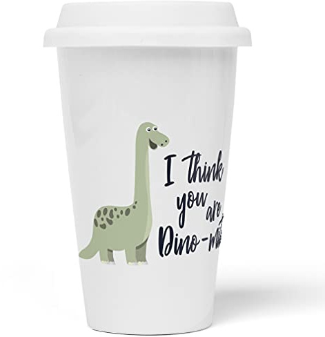 JUNIWORDS To-Go Becher mit Deckel, I think you are Dino-mite