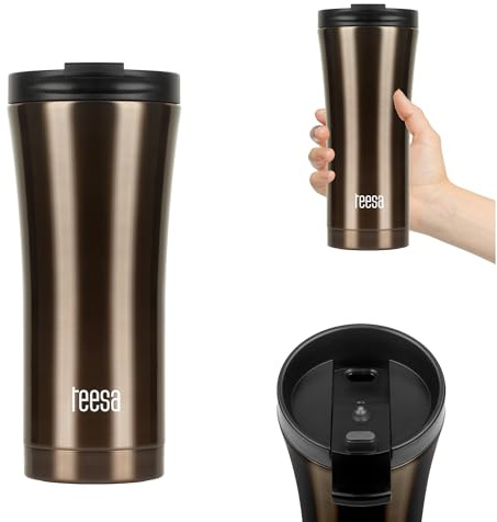 Teesa Taza térmica de viaje (500 ml), marrón