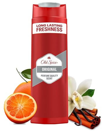Old Spice Original 3-in-1 Mehrzweck-Shampoo für Haar, Gesicht und Körper 250 ml, langanhaltende Frische, Duft von Parfümqualität, Tiefenreinigung