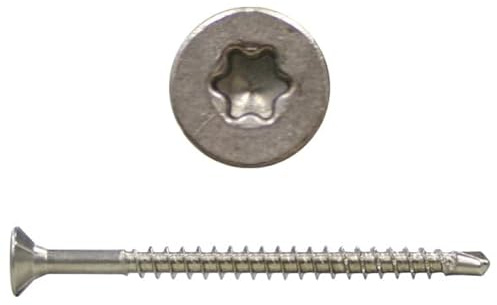 Spanplattenschrauben mit Bohrspitze 5,0x80 Edelstahl V2A 100 Stk. - Antrieb:TX