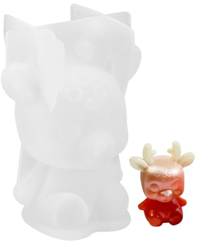 Amosfun Moule Silicone Cerf 3D Pour Résine Époxy Décoration Maison Artisanat Facile À Démouler 3.15X2.36X1.77 Pouces Durable Et Unique