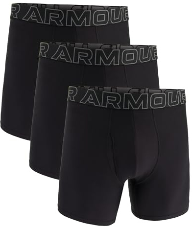 Under Armour Pack de 3 Bóxers Tech Performance para Hombre, Largo de Pierna de 15 cm – Transpirable, Absorbe la Humedad, Tacto Suave, Comodidad Todo el Día