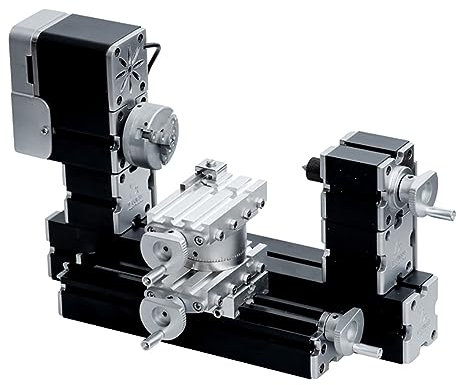 ZHRUI High Power 60W Powerful Mini Metal DIY 4-axis Rotating Lathe Lathes Machine Tools with Base 12000 RPM for Wood Soft Metals Plexiglass Plastic