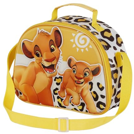 Disney El Rey León, Bolsa Portamerienda 3D, 25.5 x 20 cm, Amarillo Africa
