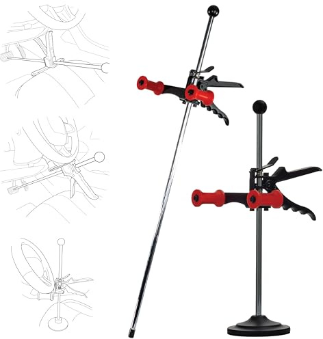 AutoSolo Set Sujetador de Volante y Depresor de Pedal de Freno. Kit de Alineación con Accionadores Mejorados para Mantenimiento en Solitario