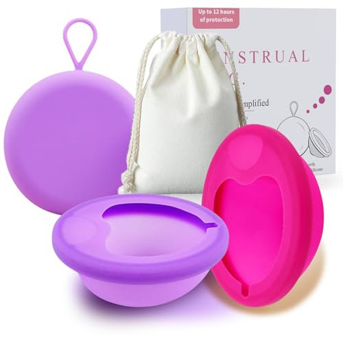 Ketliyaze 2 pezzi Disco di disco mestruale S L, disco periodico riutilizzabile a tazza mestruale, dischi mestruale a prova di morbido fatto in silicone, alternativa ai tamponi
