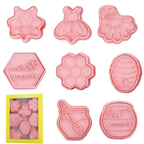 Stampini per biscotti a tema festa delle , cartoni animati | 8 stampi per biscotti con design – accessori per biscotti fai da te per decorazioni torte, ripieni di torte, fondente, morbidi