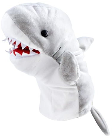 Cartoon Tier Plüsch Handpuppe, die Mund öffnen kann Niedliche Fingertiere Baby Story Time Requisiten Spielhandschuh Klein Tier Fingerpuppe für Geschichtenerzählen Lehre Vorschule Geschenke Hai
