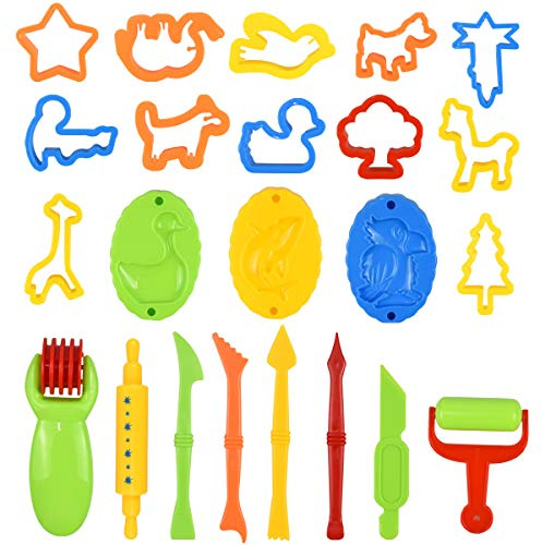 26 Piece Dough Tools Kit for Kids - Play Dough Tools, Clay Dough Tool, Accessories Molds for Toddlers Girls & Boys